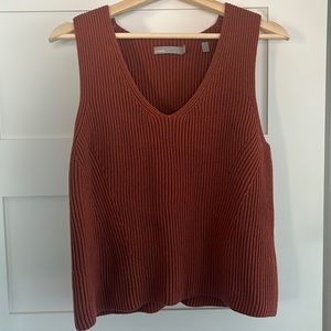 VINCE Italian Cotton Sweater Vest